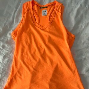 The North Face women’s workout tank top orange